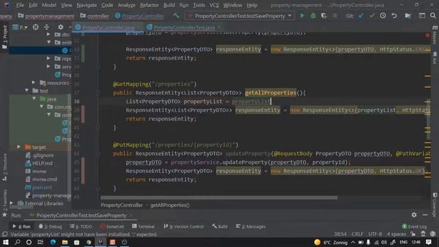 53.Test case for Get All Properties method in controller. смотреть онлайн