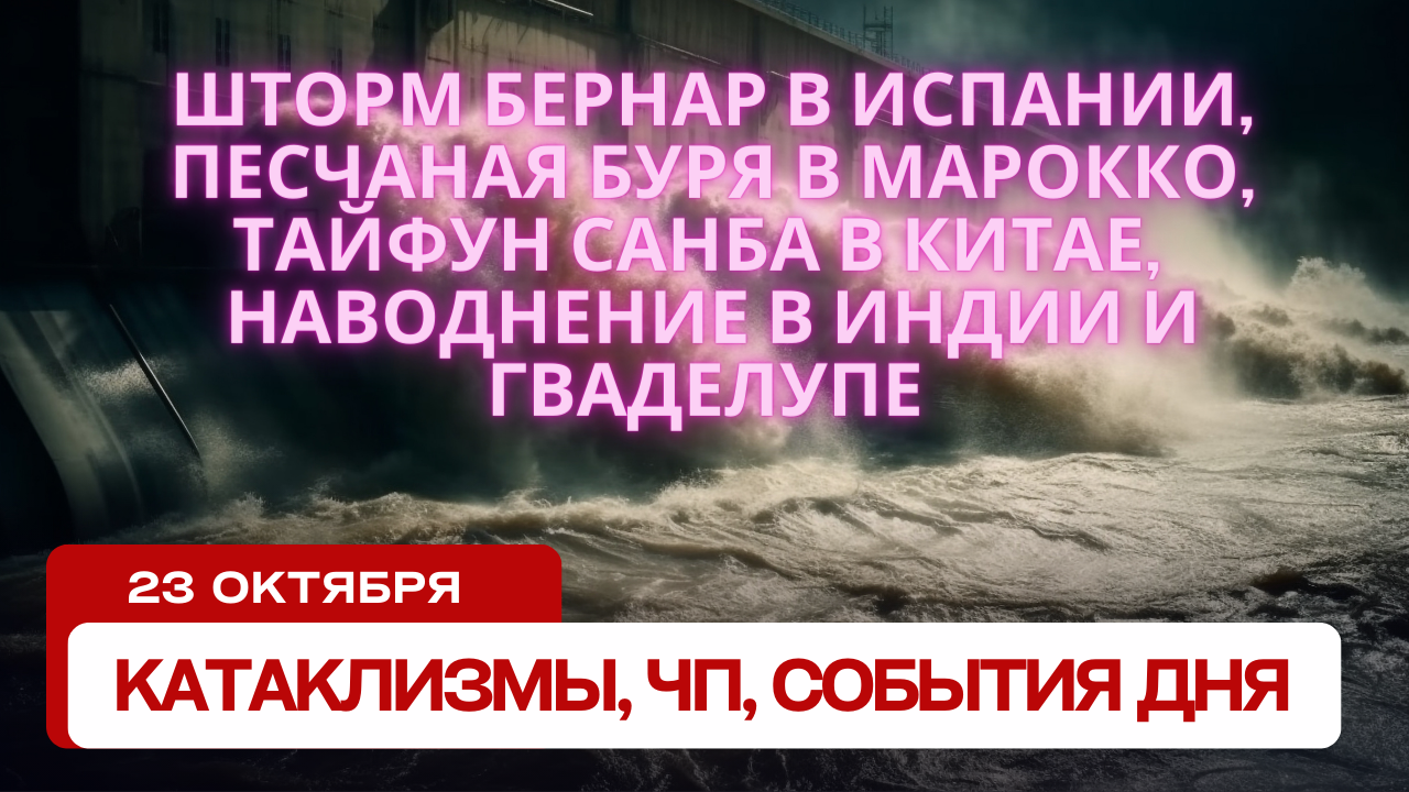 Катаклизмы 23 октября 2023. Новости сегодня. Обзор событий и происшествий.