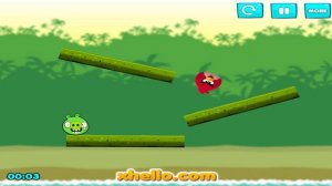 Angry Birds Kick Piggies - HELP SMALL SQUARE BIRDS KICK GIANT SQUARE PIGGIES!