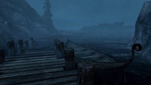 The Boat & the Dock [ Rainy Night Ambience ] Skyrim