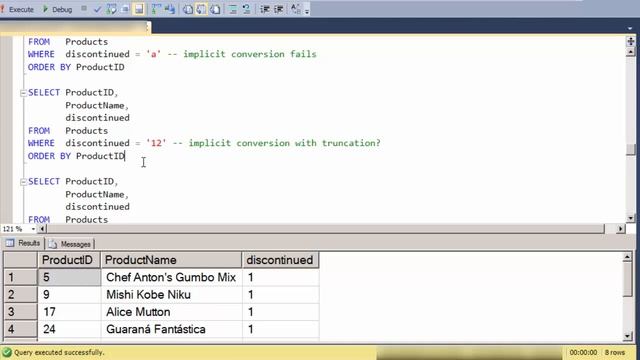 The bit data type in SQL Server