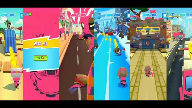 Talking Tom Hero Dash | Pink Hero Saving All Heroes And All Map Complete | Classic Running Gameplay смотреть онлайн