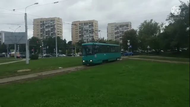 Трамваи на кольце "ДС Зелёный луг 1" смотреть онлайн