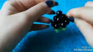 Diy брелок виноград из бусин
