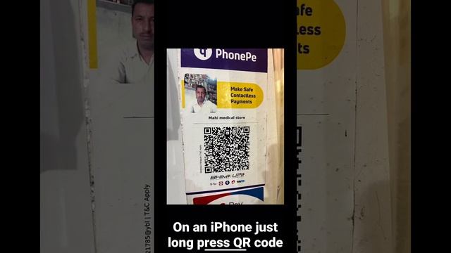 Scan QR from photo gallery on iPhone PhonePe