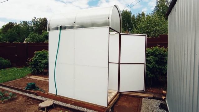 ОБЗОР ЛЕТНЕГО ДУША С РАЗДЕВАЛКОЙ.