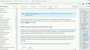 Complete Android Developer Docs- onSaveInstanceState() method