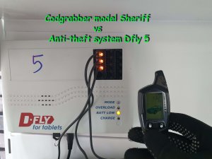 codegrabber model sheriff recording the signal of the standard remote control dfly 5 security theft