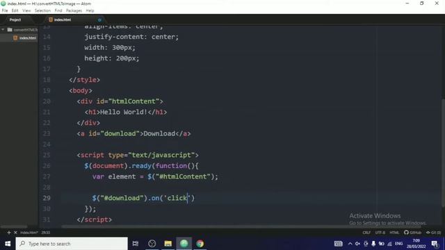Convert HTML Element Into Image & Download Image As JPG | Download Div As Image JavaScript