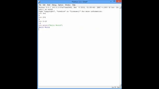 Python 3 Tutorial Chapter 2 -Shell, Idle and input смотреть онлайн