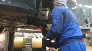 Киа сид.замена рычага перед левый.(таймлапс).