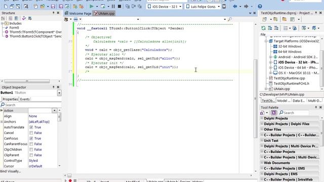 Usando Librerías estáticas (Objective-C) iOS con C++Builder 10 Seattle y Objective-C Runtime. смотреть онлайн