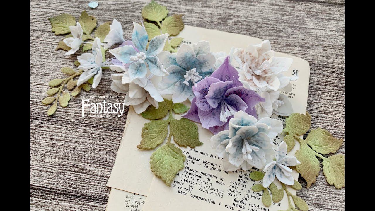 #dies_Fantasy Цветы из тутовой бумаги Листья из фоамирана Мастер класс
