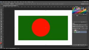 How to make a Bangladeshi flag in Adobe Photoshop CC