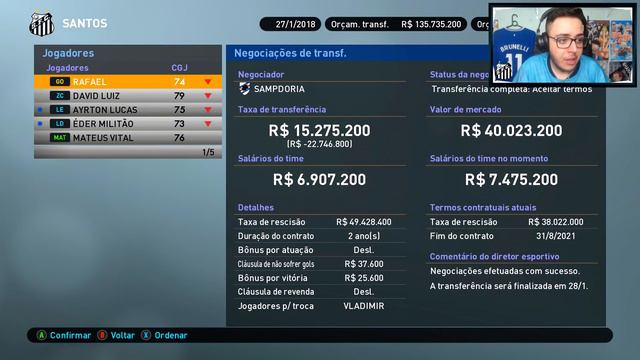 SANTOS ANUNCIA PACOTÃO DE REFORÇOS!!! - MASTER LEAGUE #04 | PES 2019 смотреть онлайн