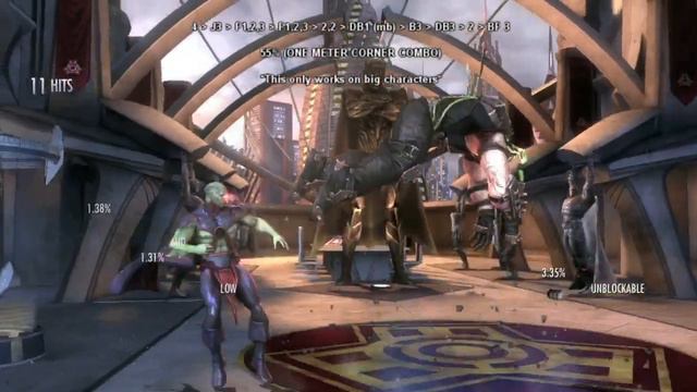 Injustice - Martian Manhunter - Combo tutorial (55% one meter corner combo) смотреть онлайн