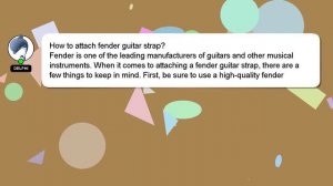 How to attach fender guitar strap?