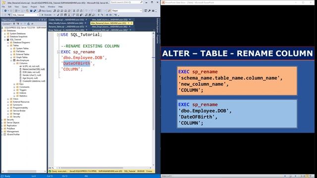 DDL Commands in SQL with examples | SQL Commands | Create Alter drop in SQL Server