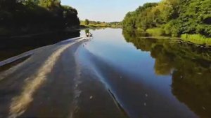 плаваем на моторном катере прогресс2
