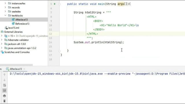 Java 15 Text blocks #java #java15 смотреть онлайн