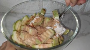 Запеченный Кабачок В Ароматной Хрустящей Панировке Со Специями