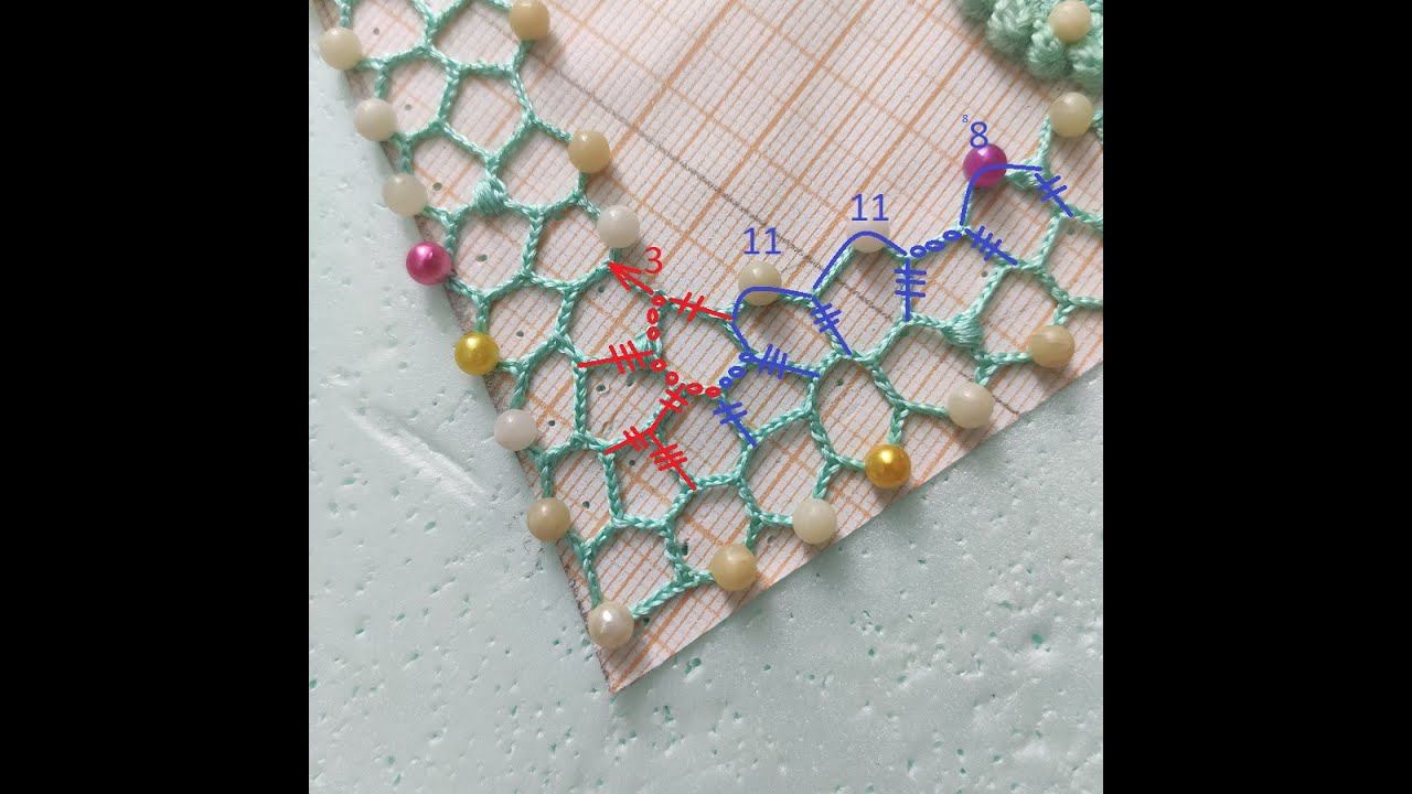 13 часть. Сборка сеточкой: второй ряд по плечевому шву и заполнение в углу. смотреть онлайн