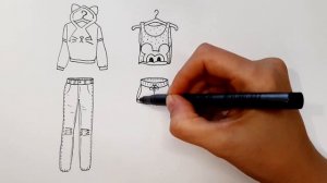 Рисуем комплекты одежды для девушки/1209/We draw sets of clothes for a girl