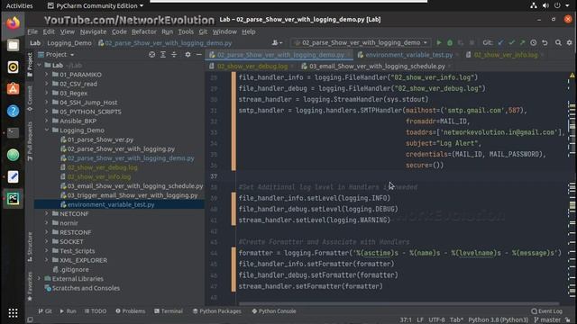 Python Logging Tutorial : Trigger Email From Gmail Using Python Script Part 5/7 | Log Events