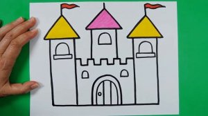 How To Draw Castle. Easy. Step by step. Drawing for kids. Як намалювати замок. .Малювання для дітей