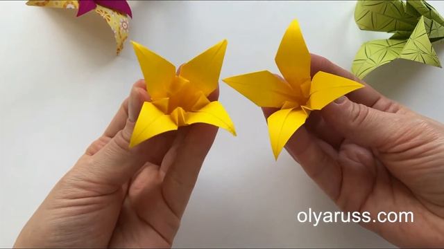 Оригами цветы Ирисы | Как сделать Цветы из бумаги | Origami Flowers