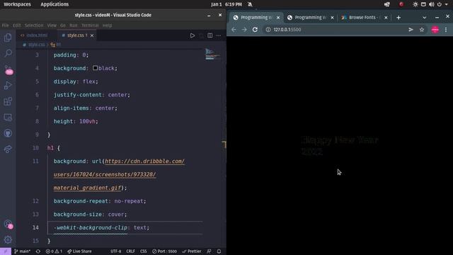 CSS Aurora Text Effect | CSS Gradient Animation | New CSS Trends 2022