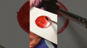 Красный круг рисунок акварелем
