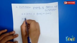 Properties of Whole Number | closure, commutative, associative and distributive property | class 6