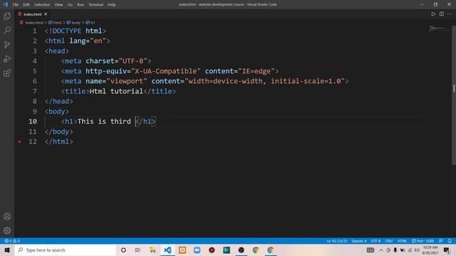 HTML Tutorial: Basic Structure of a Website | Web Development Tutorials #3