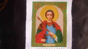 вышивка бисером, завершение и оформление икон.