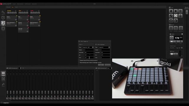 Wie steuer ich Daslight 4 mit dem AKAI APC Mini ?  | Daslight 4 DVC4 Videotutorial