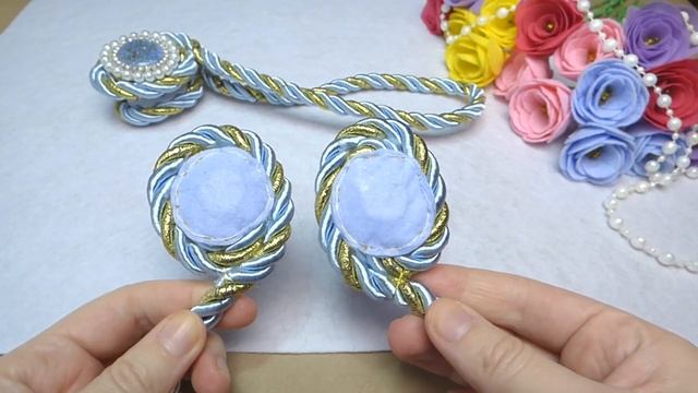 Как сделать ПОДХВАТЫ для штор из шнура DIY смотреть онлайн
