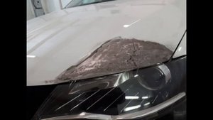 Ремонт и покрас капота рапид
