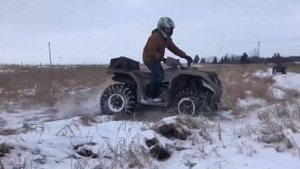 Yamaha grizzly 350 first rip part two (featuring Yamaha grizzly 125)