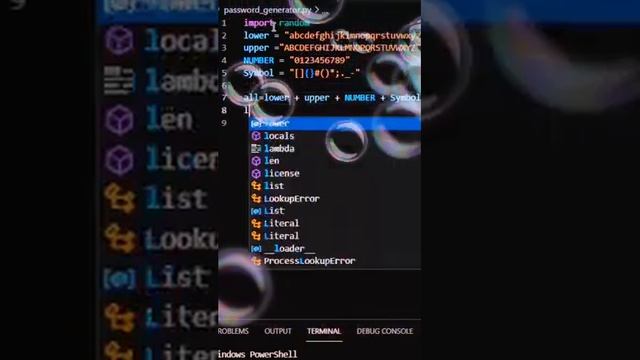 password Generator in Python #palthink
