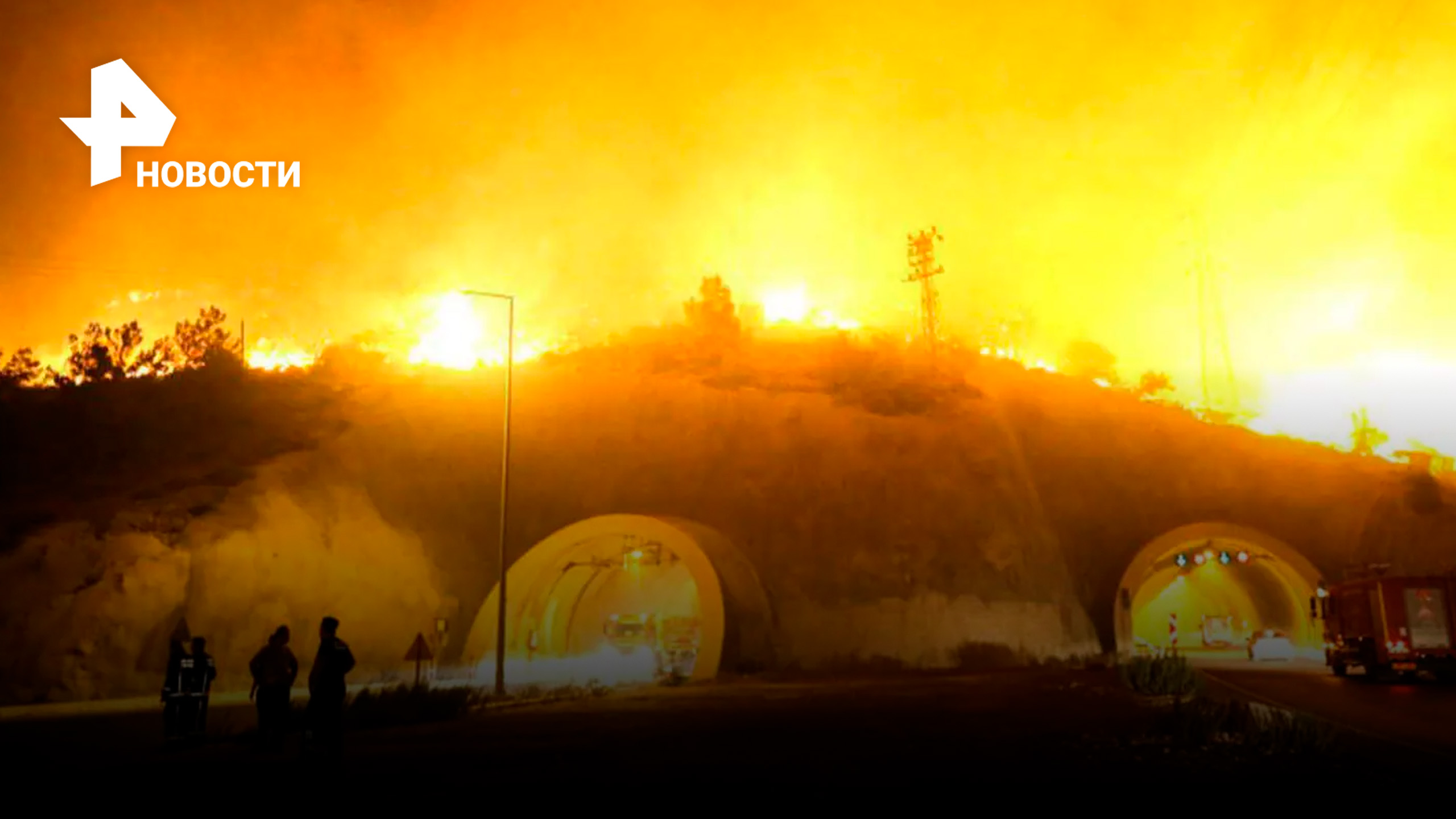 Кадры от первого лица: В Турции лесной пожар приблизился к строящейся АЭС / РЕН Новости
