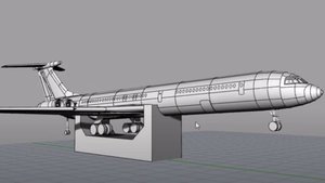 Ilyushin IL-62M Papercraft (1:120) Instructions. By Hermercraft.