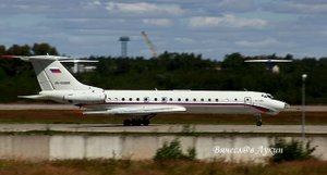 Руление, и взлёт без остановки на исполнительном Ту-134АК RA-65989