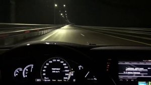 Мерседес 221. На скорости по трассе м11
