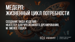 КБФИТ: МЕДЕРП. Создание вида изделия - "Катетер для чрескожного дренирования, М. (менее года)".