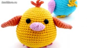 Амигуруми: схема Забавных птичек. Игрушки вязанные крючком. Free crochet patterns.