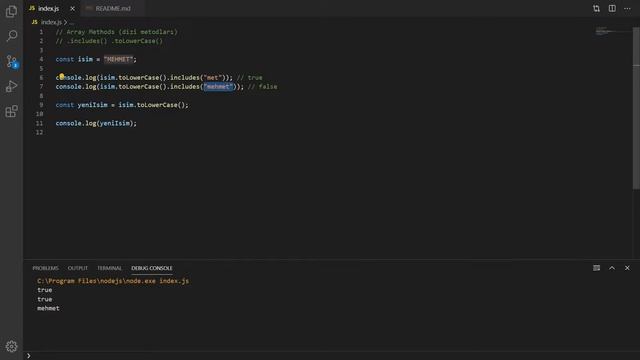 ES6 Dizilerde .includes() ve .toLowerCase() Kullanımı - React İçin Gerekli Javascript Özellikleri смотреть онлайн