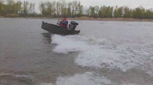 Тестовые испытания мотора-болотохода 15 л.с.
