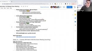 Kubernetes Release Team Meeting