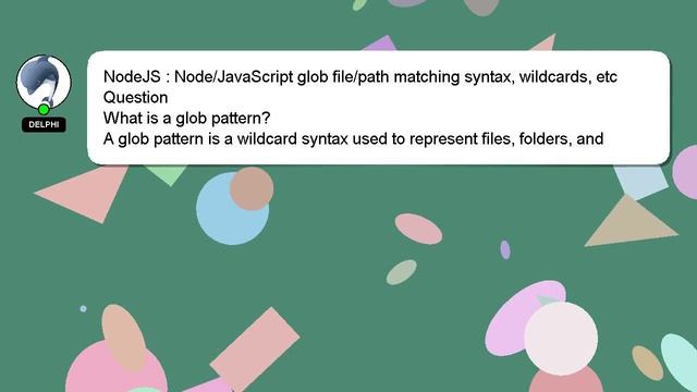 NodeJS : Node/JavaScript glob file/path matching syntax, wildcards, etc